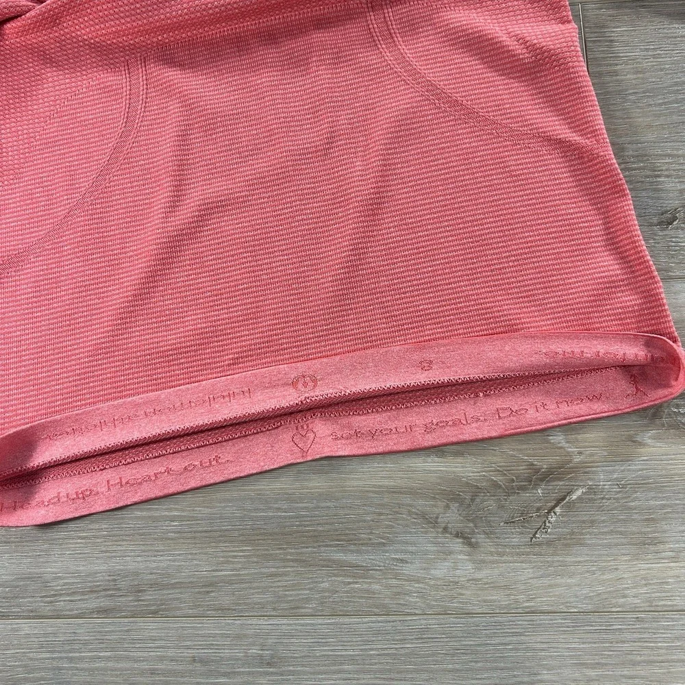 Lululemon Swiftly Tech Half Zip Women Size 8 Long Sleeve Top Stretch Running Gym